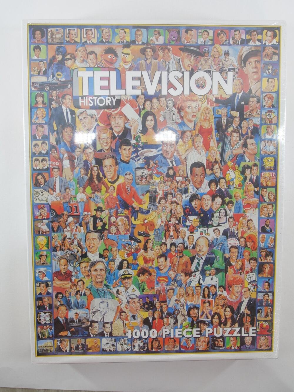 Television History 1000 Piece Puzzle White Mountain Puzzles 24" X 30" New Sealed